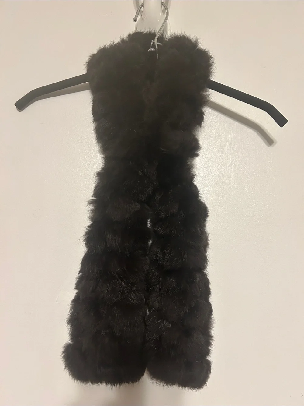 Cejon Vintage Subtle Dark Brown Rabbit Fur Scarf